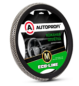 Оплётка руля, серия Eco-Line, премиальная экокожа,в стиле "Swarovski", чёрный, разм. М