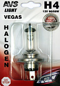 Галогенная лампа AVS Vegas H4.12V.60/55W.1шт. в блистере