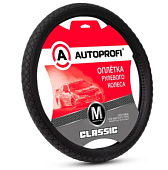 Оплётка руля, серия Classic, стандартная экокожа, центральная вставка с контрастной прострочкой чёрн