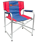 Кресло складное КЕДР SUPERMAX алюминий, цвет красно-синий, артикул AKSM-01 Размеры 64*58 150кг