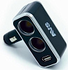 Разветвитель прикуривателя AVS 12/24 (на 2 выхода) AVS CS211U + USB