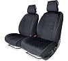Накидки на передние сиденья AUTOPROFI, материал алькантара черн/синий