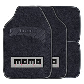 Коврики автомобильные "MOMO", серия "SPORT", ковролин, 4 шт. в комп., чёрн./серый, 1/6 (MOMO-401 BK/