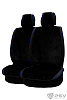 Накидки PSV искусственный мех Brink Mutton 2 FRONT 128x56/47x25 (Черный/Кант синий), 2 шт.
