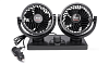 Вентилятор автомобильный двойной AVS 8098 12B 4" (корпус: пластик, цвет:чёрный) АКЦИЯ -20%