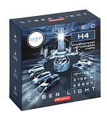 Светодиодные лампы MTF Light серия CYBER LIGHT MINI H4/19, 12V, 45W, 3750LM, 6000K, кулер, к-т.