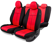 Чехлы AUTOPROFI Standard, Pattern. Паттерн полиэстер, черный/красный (PAT-1102 BK/RD)