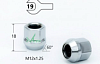 Гайка M12X1,25 18мм Конус, открытая, кл19мм Хром