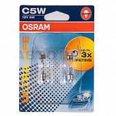 OSRAM Лампа 12V C5W 5W OSRAM ULTRA LIFE 2ШТ.Блистер