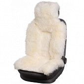 Накидка на сиденье меховая "PSV" Jolly Premium 145*50 (натуральная овчина) белый 1шт.АКЦИЯ!!