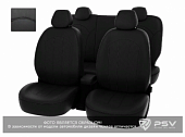 Чехлы на автомобильные сидения Mazda CX-5 2015-2017 г. - Рестайлинг 40/20/40 зад.сид черный/отстр черная, экокожа "Оригинал"