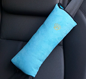 Накладка-подушка на ремень безопасности (р-р 30х10см), голубая