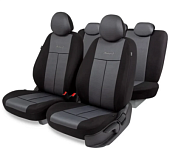 Чехлы на автомобильные сидения AUTOPROFI Standard, Pattern. Паттерн полиэстер, черный/т.серый (PAT-1102 BK/D.GY)