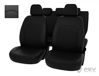 Чехлы Datsun Mi-Do 2015-> черный/отстрочка черная, экокожа "Оригинал"PSV