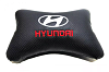Подушка автомобильная на подголовник, косточка, HYUNDAI ортопедическая. эко-кожа в индив. упаковке