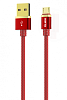 Кабель DELUXE,USB 2.0-microUSB 1м 2,1А цвет красный  OLMIO