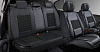 Накидки 5D PSV Volt (Черный/Отстрочка Белая), комплект на весь салон, экокожа +  льняное плетение