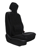 Накидка деревянная массажная VOIN с поясничной поддержкой на подложке 125*43 см /черный/