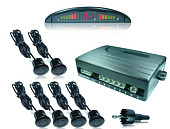 Парктроник PS-126 (6 датчиков, цветной светодиодный монитор с цифр. табло)