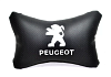Подушка автомобильная на подголовник, косточка, PEUGEOT ортопедическая. эко-кожа в индив. упаковке