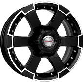 Диск K&K М56 Алмаз Черн 7x16 6x139.7 ET38 DIA67.1