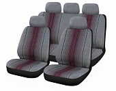 Чехлы на автомобильные сидения A2DM 2.5мм АЛЕНТУРА, 11предметов, полиэстер,Серый/вишневый 11 предметов