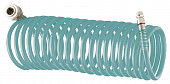 Полиуретановый спиральный шланг профессиональный BASF 10 м. с быстросъемами // Stels