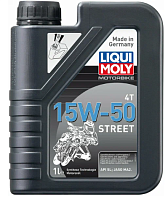 LiquiMoly НС-синт. мот.масло д/4-т.мотоц. Motorbike 4T Street 15W-50 SL MA2 (1л) арт 2555