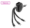 Кабель SLIDE, USB 2.0 - 3 в 1, mikro USB/lighning/typeC, раздвижной 1м., 2.1А, OLMIO