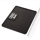 Коврик панели противоскользящий SW с бортиком с малой эмблемой Audi 180*135*4мм