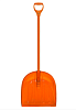 Лопата снеговая 141*45*11 ковш ПК №4 оранжевый/черенок сталь матовый оранжевый/D-ручка оранжевая+доп