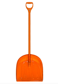 Лопата снеговая 141*45*11 ковш ПК №4 оранжевый/черенок сталь матовый оранжевый/D-ручка оранжевая+доп