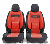 Чехлы-накидки COMFORT, 4 предмета, велюр, новое лекало - 3Dкрой, AIRBAG, красный COM-0405BK/RD