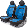 Чехлы-накидки COMFORT, 4предмета, велюр, новое лекало - 3Dкрой, AIRBAG, синий COM-0405BK/BL
