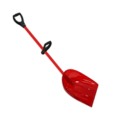Лопата снеговая 141*45*11 ковш ПК №4 красный/черенок сталь красный/D-ручка черная+дополнительная рук