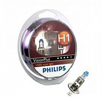 PHILIPS Лампа (светодиод) автомобильная H1 12V- 55W (P14,5s) Vision Plus (2шт.)