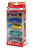 Набор коллекционных машинок 1:64, 5 штук (RET-002 VIOLET, SUP-911 BL, MUS-002 YE/BL, TRU-003 TF, 4X4