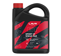 Моторное масло LAVR MOTO GT SPORT 4T 10W-40 API SN 4л