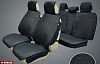 Накидки MAXIMAL LUX передние N-31-BLRD Лен черный/ шов красный