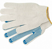 Перчатки МИ трикотажные для ремонтных и строительных работ. Антискользящие ПВХ Точка