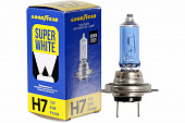 Лампа (светодиод) автомобильная галогенная Goodyear H7 12V 55W PX26d Super White