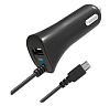 Автомобильное зарядное устройство Partner microUSB 2в1 (+USB выход), 2.1А