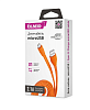 Кабель USB 2.0-microUSB 1 м плоский оранжевый OLMIO Partner 