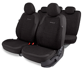 Чехлы AUTOPROFI Premium, Daytona. Плотный лен + премиальная экокожа, черный (DAY-1105 BK)