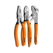 Набор губцевого инструмента из 3-х предметов №2 (плоскогубцы, бокорезы, клещи перестав.)// SPARTA