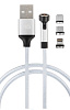USB кабель 3в1, Lightning/MicroUSB/Type-C магнитный, 1м, 2.4А, NG