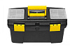 Ящик для инструмента пластмасс. ВОЛАТ 56,5x32,5x29 см (22") с лотком и органайз УЦЕНКА ( трещина )