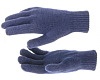 Перчатки трикотажные, акрил, двойные, цвет:синий,двойная манжета, Россия// Сибртех