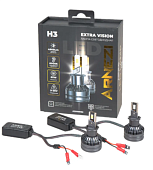 Галогеновая лампа H4  светодиодная 12/24V H3 65W 4900lm PK22s 6000K ARNEZI Extra Vision LED 2 шт. DUOBOX IP68 Галогеновая лампа H4  светодиодная 12/24V H3 65W 4900lm PK22s 6000K ARNEZI Extra Vision LED 2 шт. DUOBOX IP68