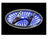 Эмблема HYUNDAI SONATA с синей подсветкой (3D эффект)